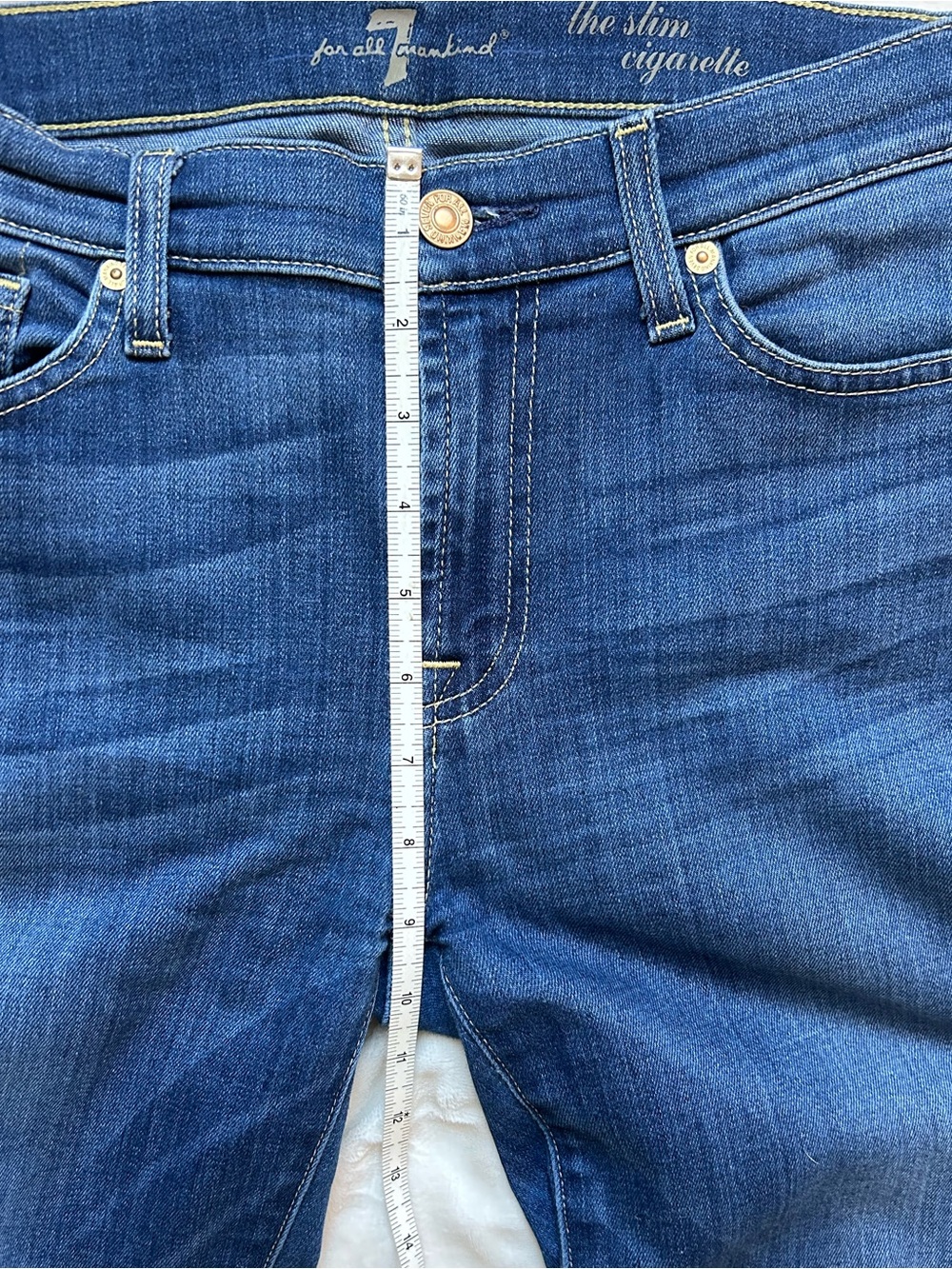 7 For all Mankind Women's Slim Cigarette Jeans in Size 27 - Picture 7 of 11